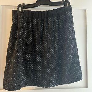 Black Rhinestone Mini Skirt